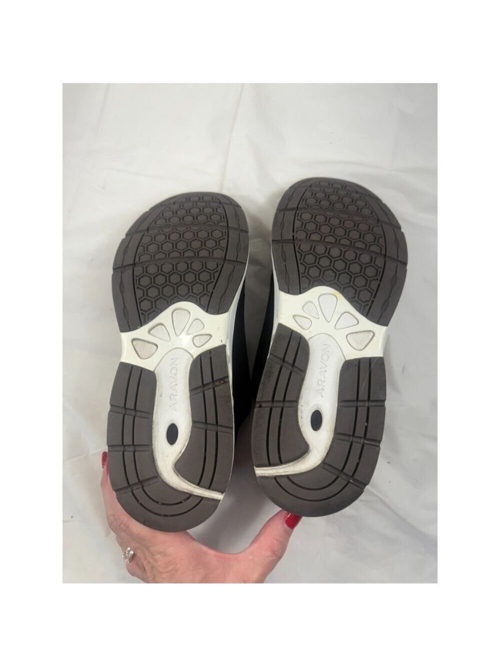 Aravon PYPER Black Knit Neutral Stability Sneakers Sz 9 D - Picture 3 of 15